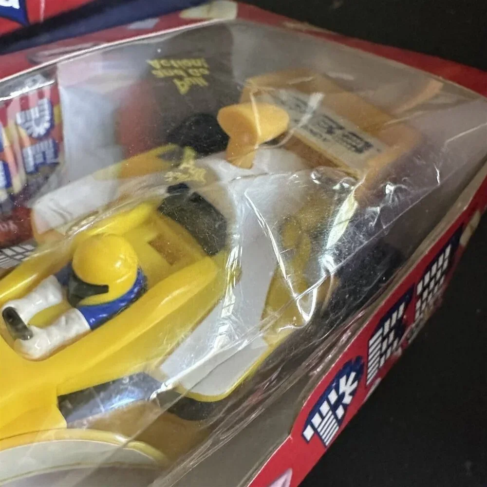 Pez Toys Racing Car Candy Dispenser Pull And Go Action Formula 1 Race Yellow